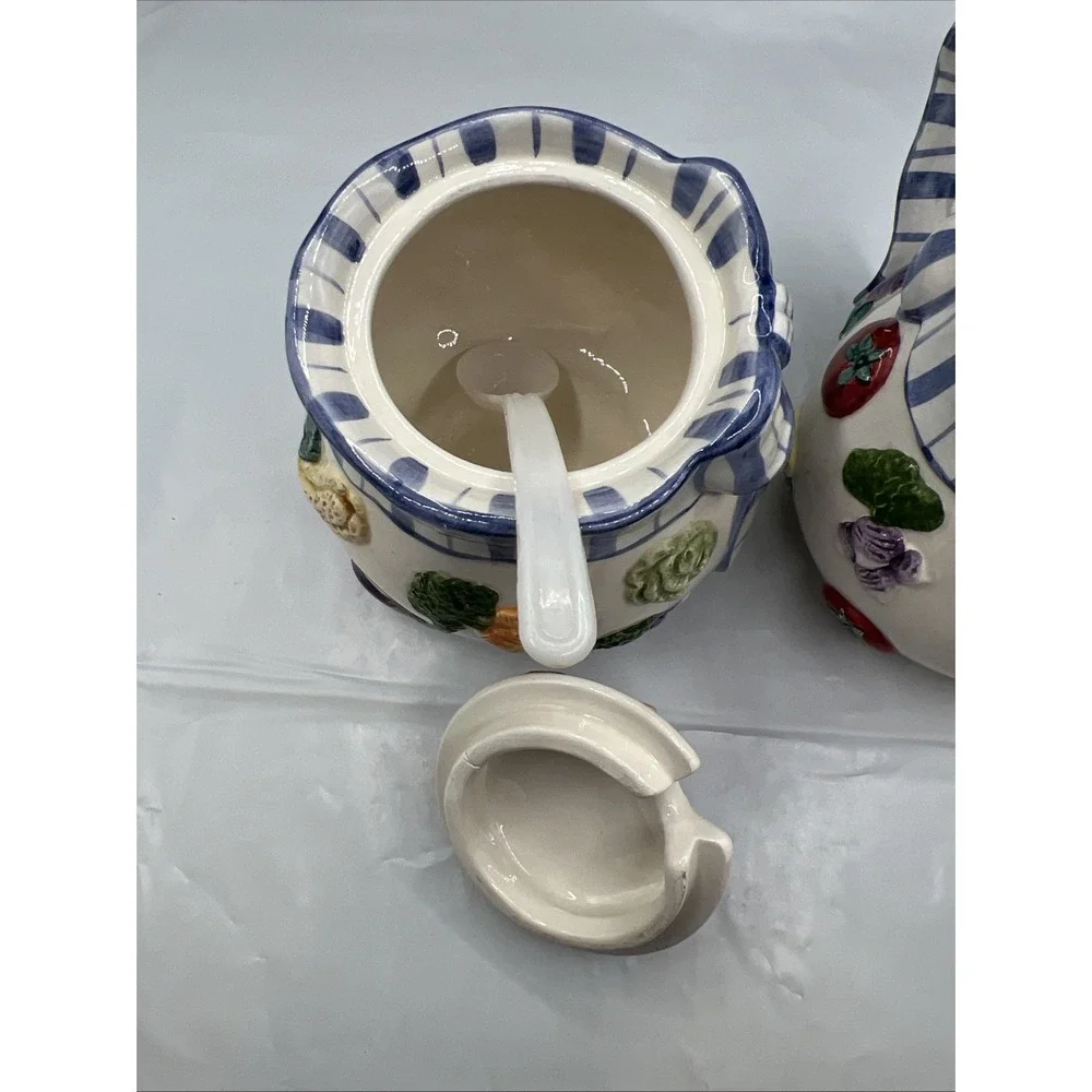 Vintage Fitz & Floyd Petite Vegs Creamer And Sugar Bowl 1994